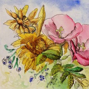 Flower-Dance-IX-Watercolor Painting