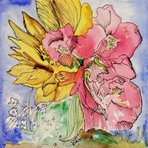 Flower-Dance-XII-Watercolor-Painting