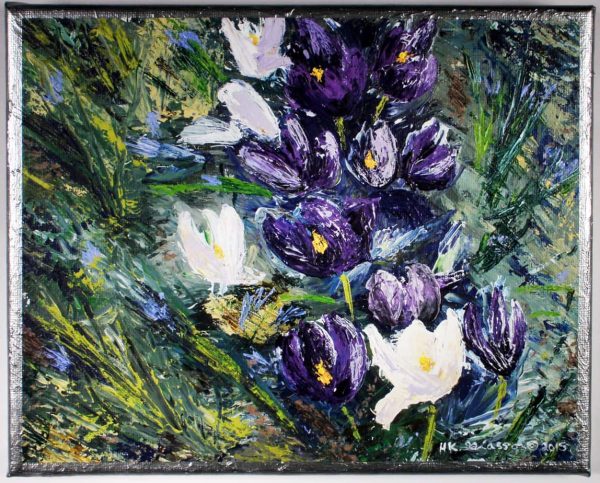 Crocus-Minuet-I-Floral-Acrylic-Painting