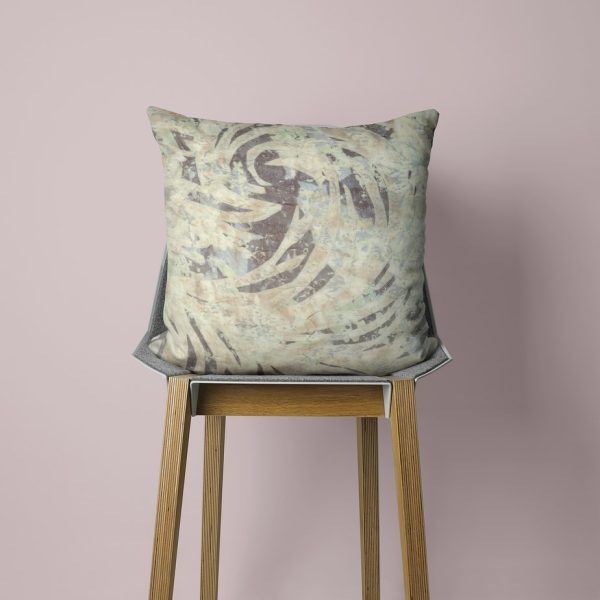 Pastel Abstract Flourish Art Deco Inspired Throw Pillow