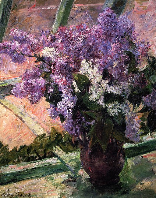 512Px-Cassatt_Mary_Lilacs_In_A_Window_1880 - Famous Floral Paintings 1