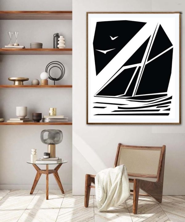 Modern Sailboat Print For The Wall