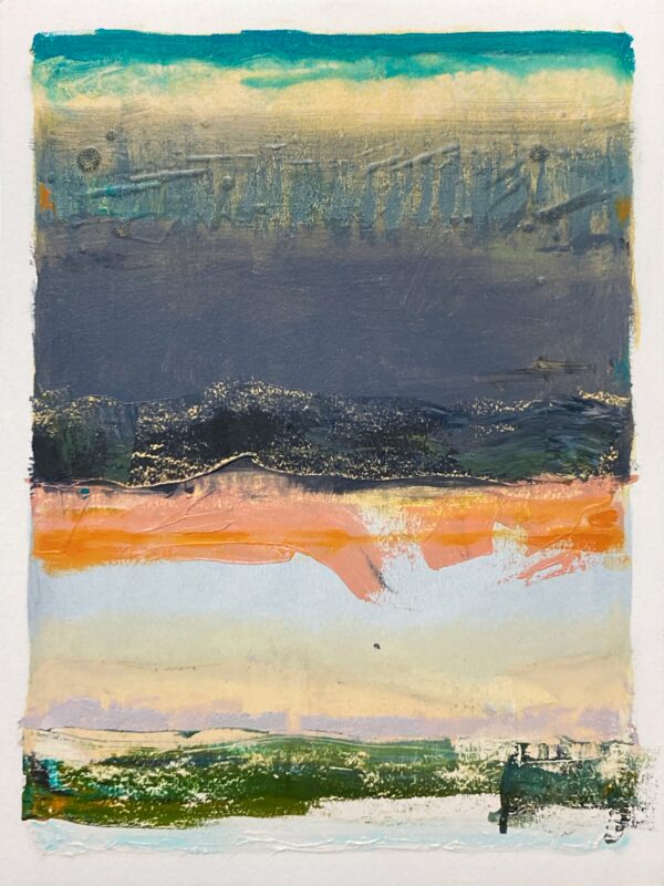 New York Contemporary Abstract Landscape Paintings On Paper