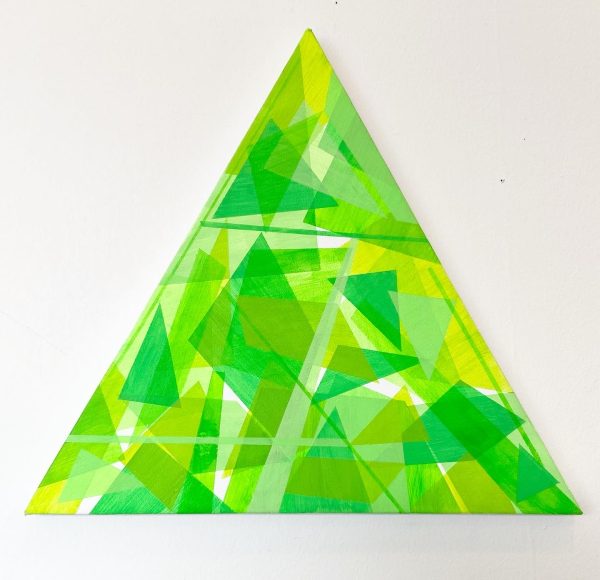 Geometric Abstract Colorful Paintings Triangles
