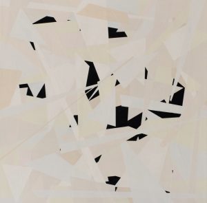 Neutral geometric abstract oversized paintings