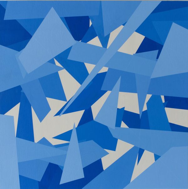 Blue Geometric Abstract Paintings