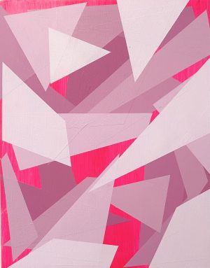 Bright colorful geometric abstract oversized paintings