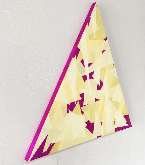 Geometric Abstract Oversized Paintings Triangle Shaped