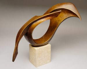 Bronze and marble abstract sculpture Detroit