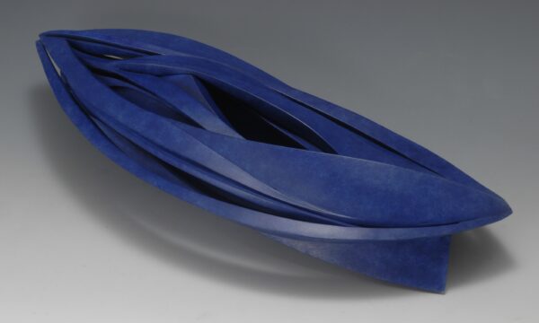Contemporary Blue Handcrafted Metal Sculptures
