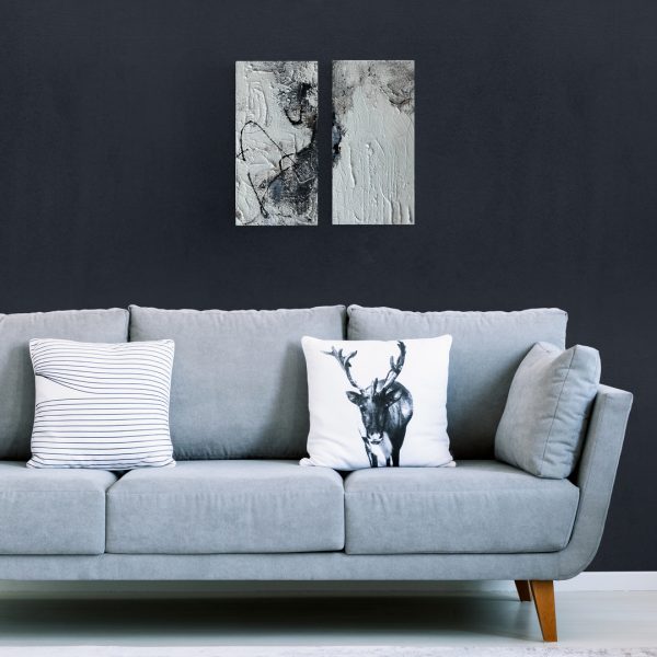 Neutral Abstract Paintings Livingroom