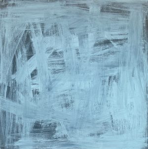 Oversized Abstract Organic Paintings Blues