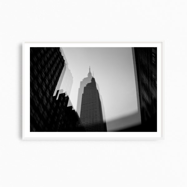 Empire State Building-Framed White - 2