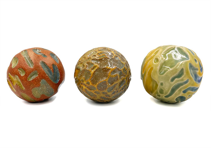 Laurie Longtin Ceramic Modern Ball Sculptures