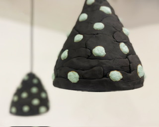 Brooke Herzing Black And Mint Green Ceramic Lights